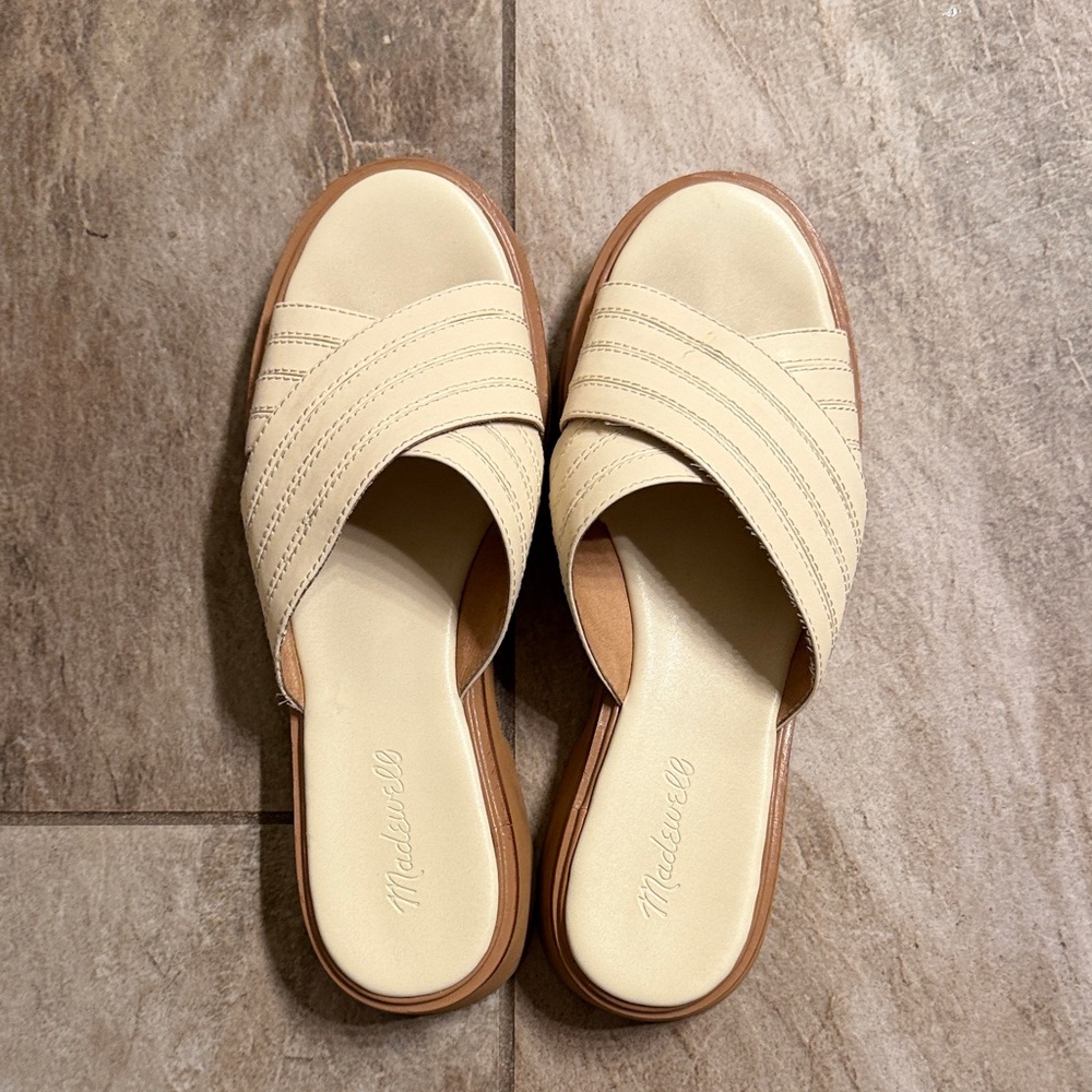 Madewell Cream and Tan Sandals